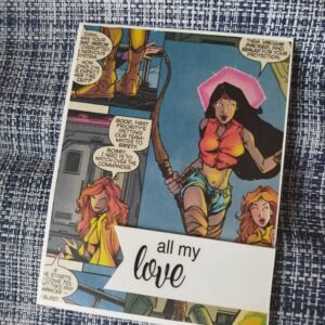 כרטיס ברכה "all my love" בסגנון קומיקס