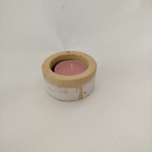 מחזיק נר קטן שיש מעורב